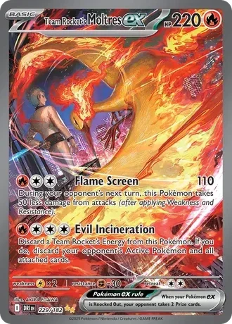 #8 Team Rocket's Moltres ex (DRI 229) Peppi Collect