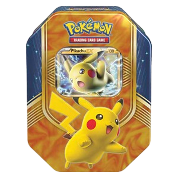 Pokemon Battle Heart Tin Pikachu EX Tin (lichte stickerresten op de achterkant)