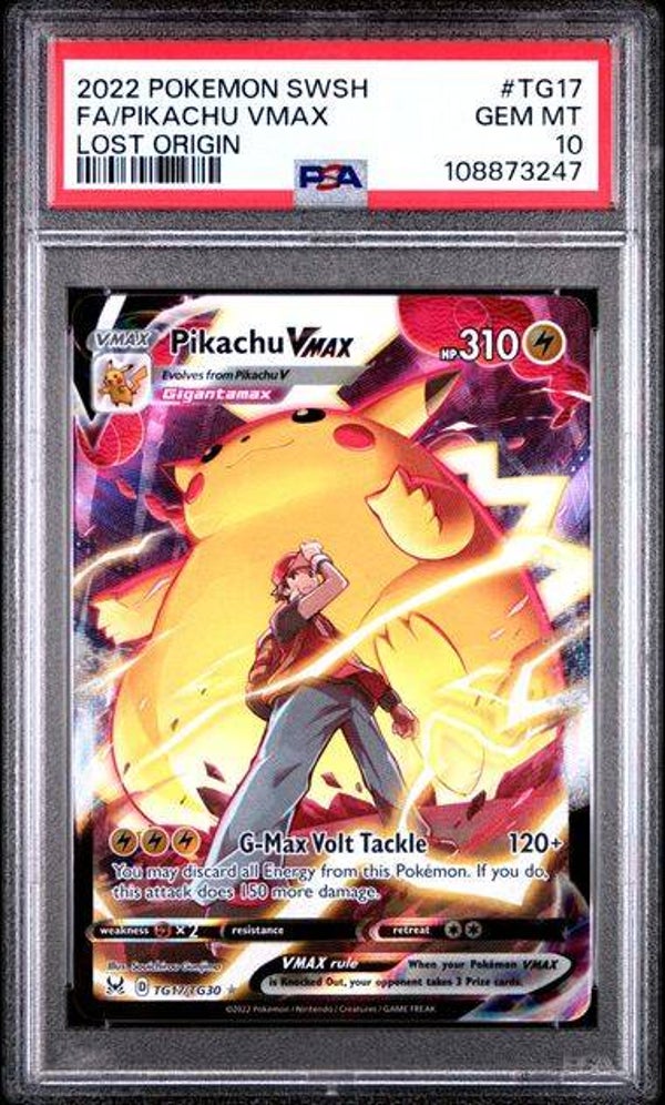 Pikachu Vmax #TG17 Lost Origin PSA 10