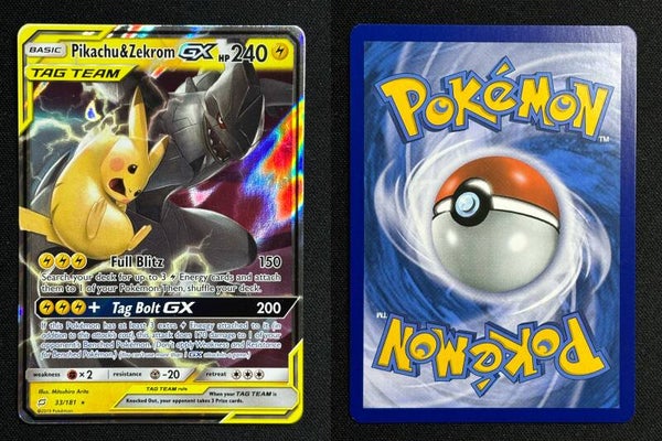 Pikachu & Zekrom GX (TEU 33) Near Mint