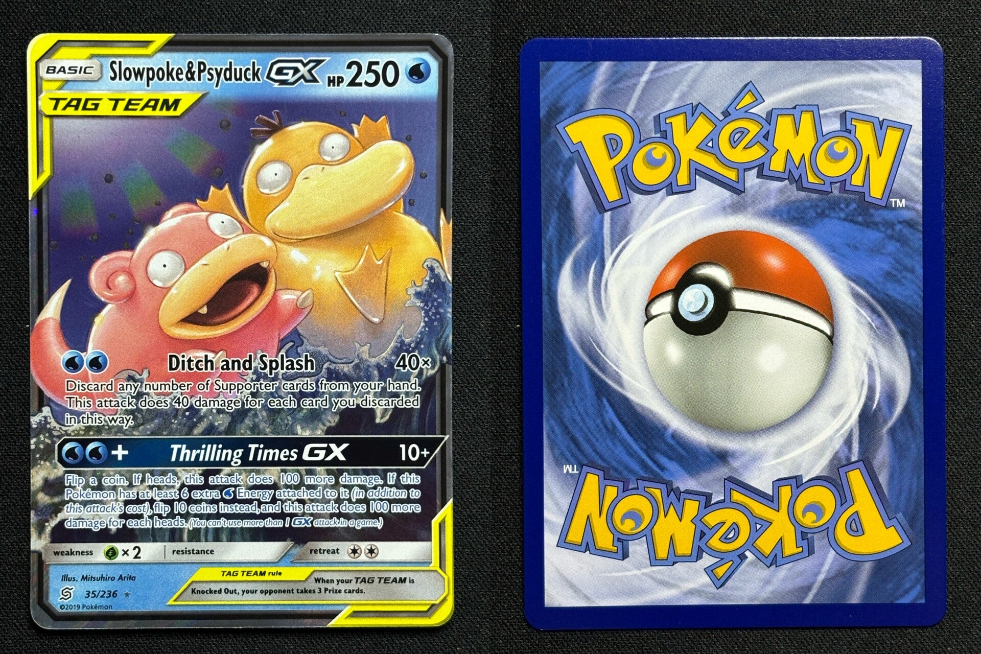 Slowpoke & Psyduck GX (UNM 35) Near Mint