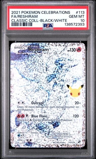 Reshiram Celebrations #113 PSA 10 #138572393