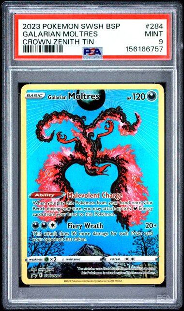 Galarian Moltres #284 SWSH Promo PSA 9