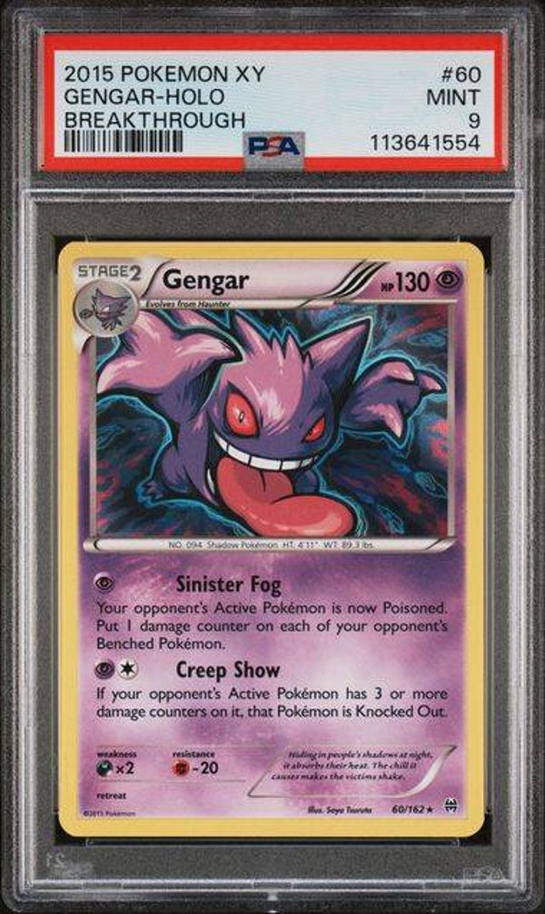 Gengar #60 Holo Breakthrough PSA 9
