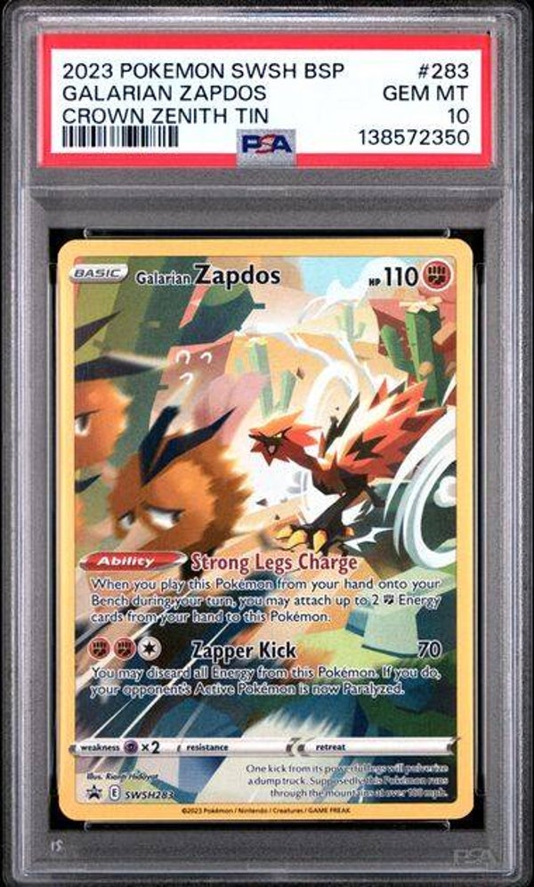 Galarian Zapdos #283 PSA 10 #138572350