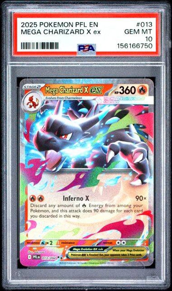 Mega Charizard X EX #013 Phantasmal Flames PSA 10