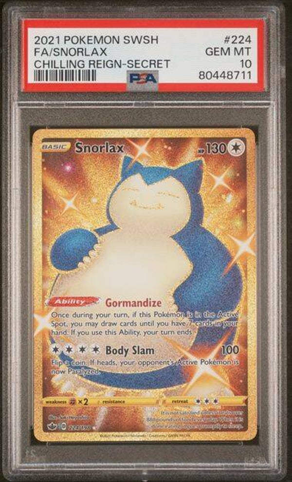 Snorlax #224 Chilling Reign PSA 10