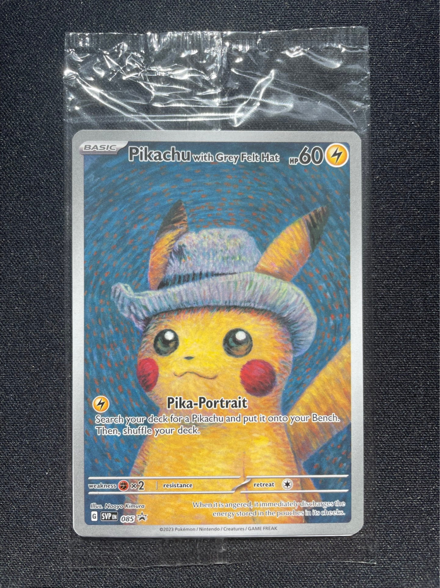 Pikachu with Grey Felt Hat SVP 085 (SEALED)