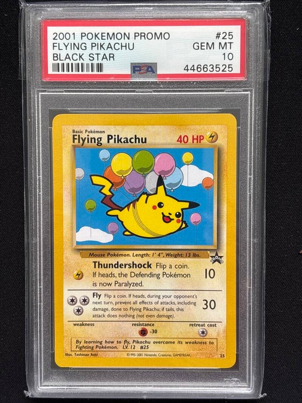 Flying Pikachu WP25 Black Star Promo PSA 10