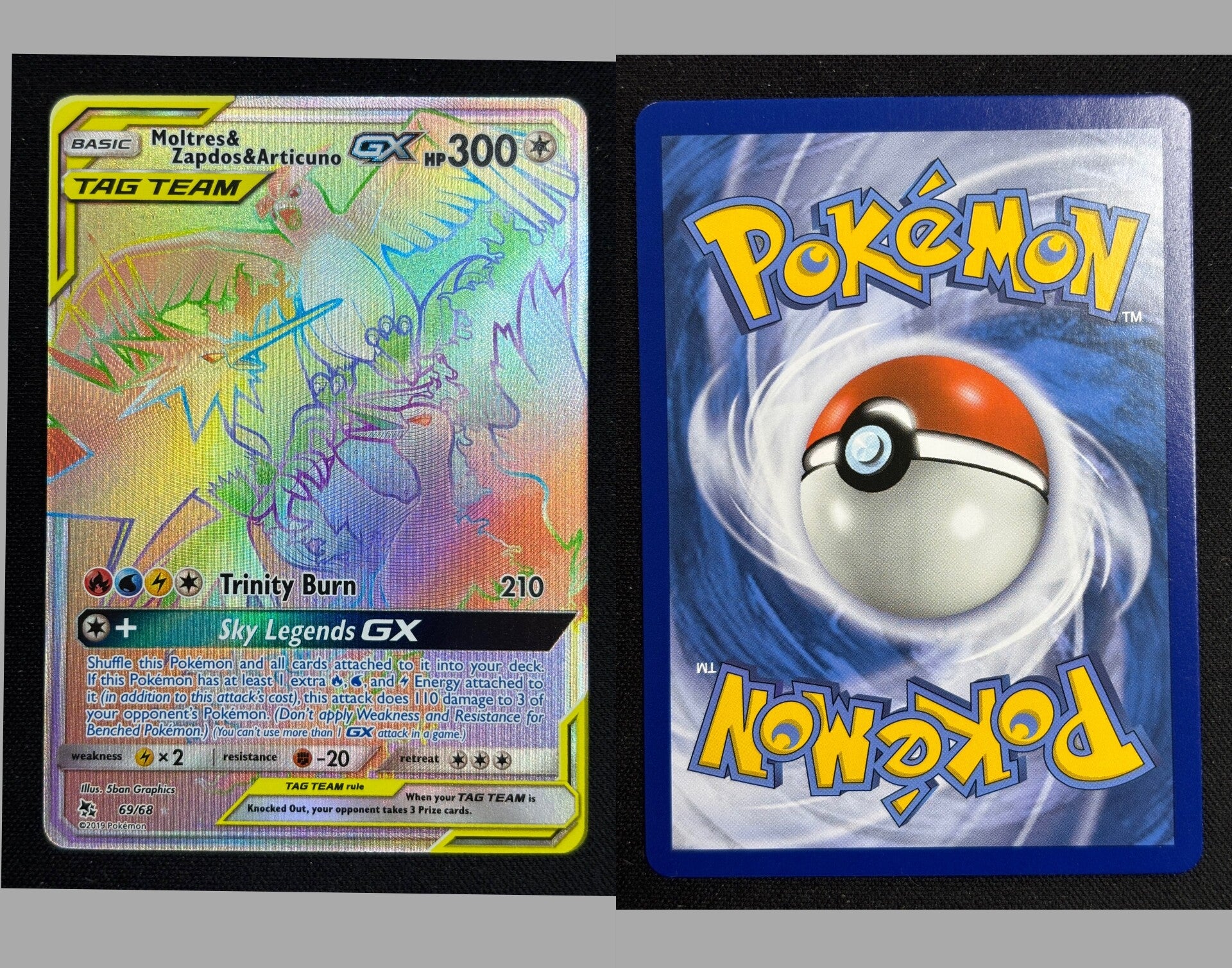 Moltres & Zapdos & Articuno GX (HIF 69) Near Mint