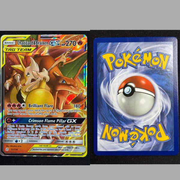 Charizard & Braixen GX (CEC 22) Near Mint