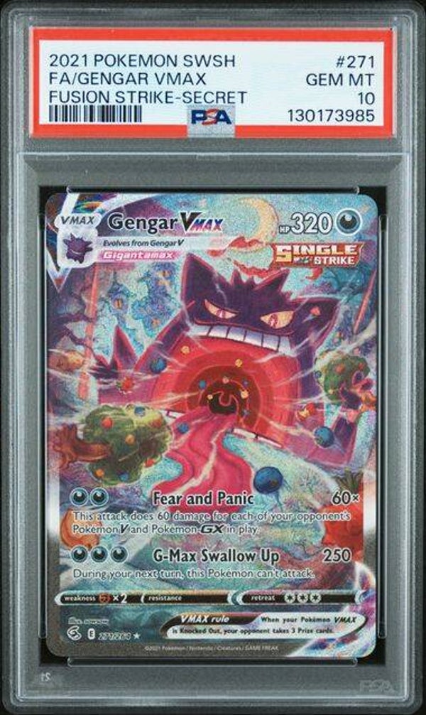 Gengar VMAX #271 Fusion Strike PSA 10