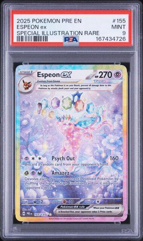 Espeon ex #155 Prismatic Evolutions PSA 9