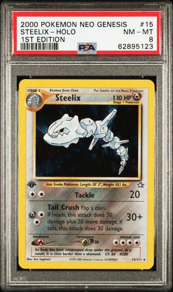 Steelix Holo Neo Genesis 1st Edition PSA 8