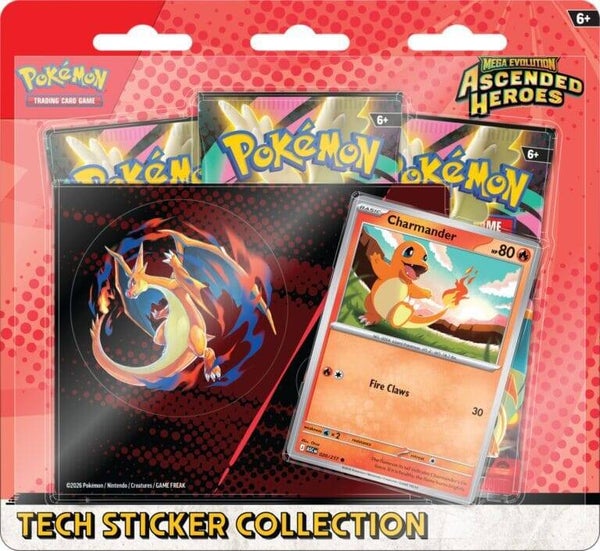 Pokemon Ascended Heroes Tech Sticker Collection Charmander