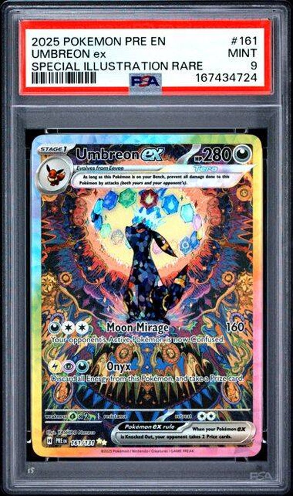 Umbreon EX #161 Prismatic Evolutions PSA 9
