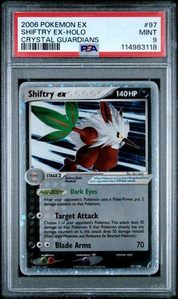 Shiftry EX #97 Crystal Guardians PSA 9