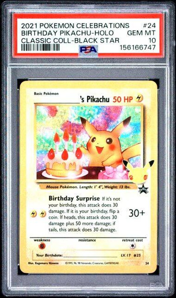Birthday Pikachu #24 Celebrations PSA 10