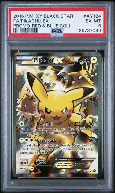 Pikachu EX #XY124 PSA 6 #126737086