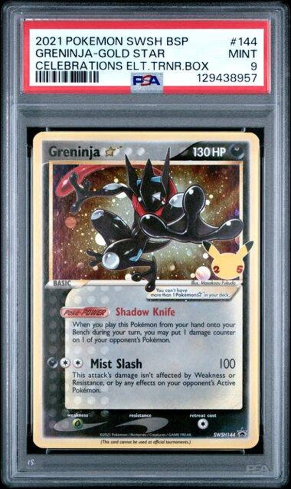 Greninja Gold Star #144 Celebrations PSA 9