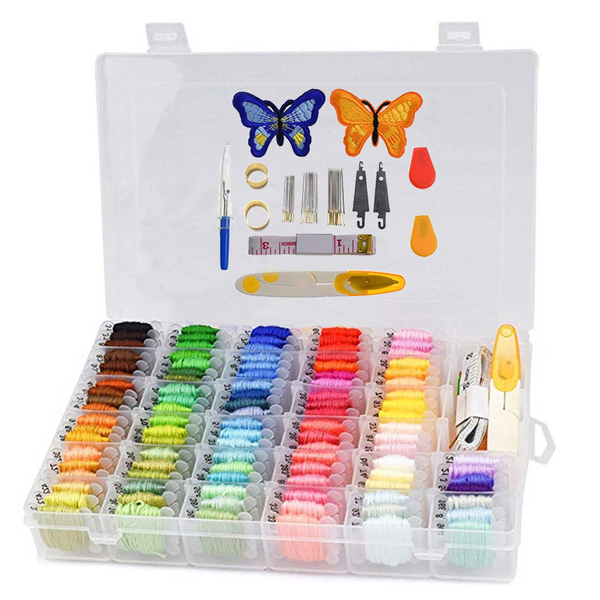 100Pcs Embroidery Threads Floss Kit Friendship Bracelets Crafts Floss