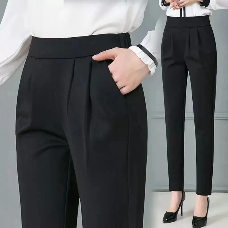 Summer Thin Classic Pants Women Office Work Harem Pantalones ankle