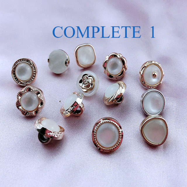 HL 12 Styles 30PCS 11mm 12mm Plating With Pearl Stone Shank