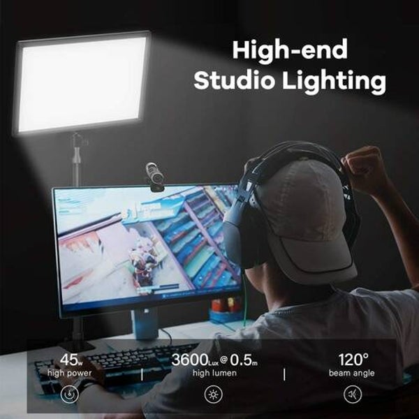 ACCHINGE 14inch 10inch LED Video Light Panel EU Plug 3200K 6000K Photography
