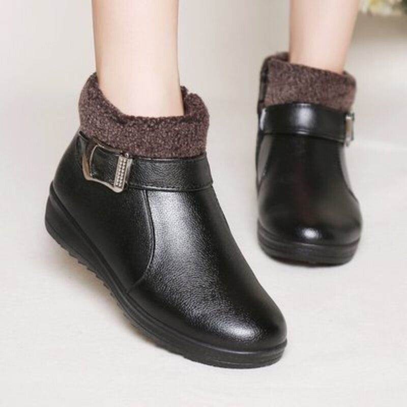 Suede Fleece High Heel Boot Women | Winter Ankle Boots Women 2022 -