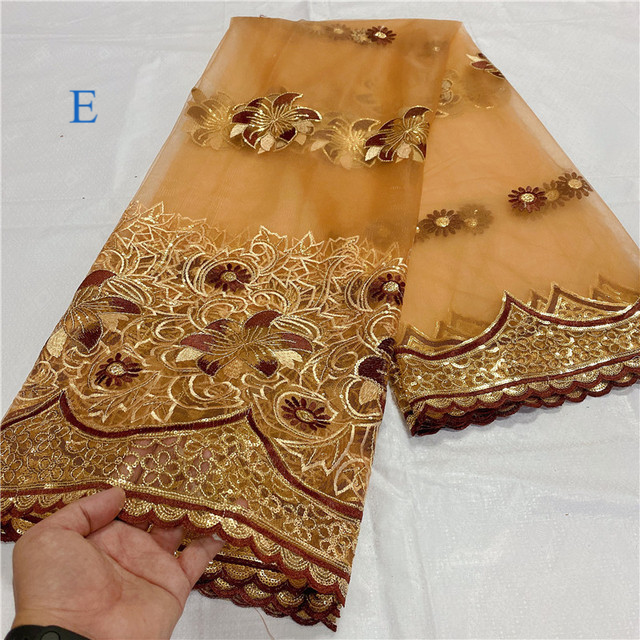 Embroidery Lace Fabrics 5 Yards | Laces Fabric African Wedding