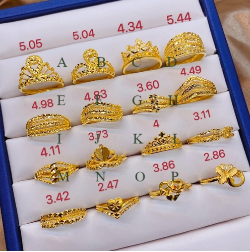 HX 24K Pure Gold Ring Real AU 999 Solid Gold Rings