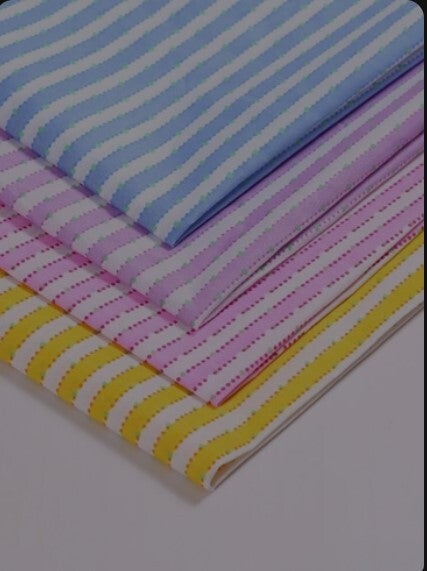 Half Meter Fashion Stripe Fabric Polyester Printed Cloth Sewing5