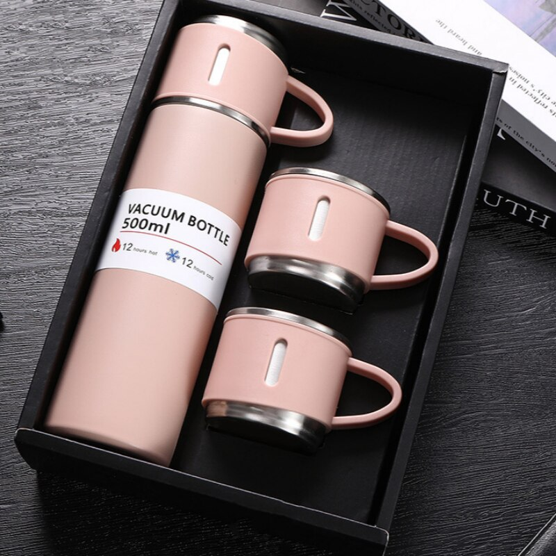 Large Capacity Stainless Steel Thermos Cup Vacuum Flask Coffee Tea 500ml