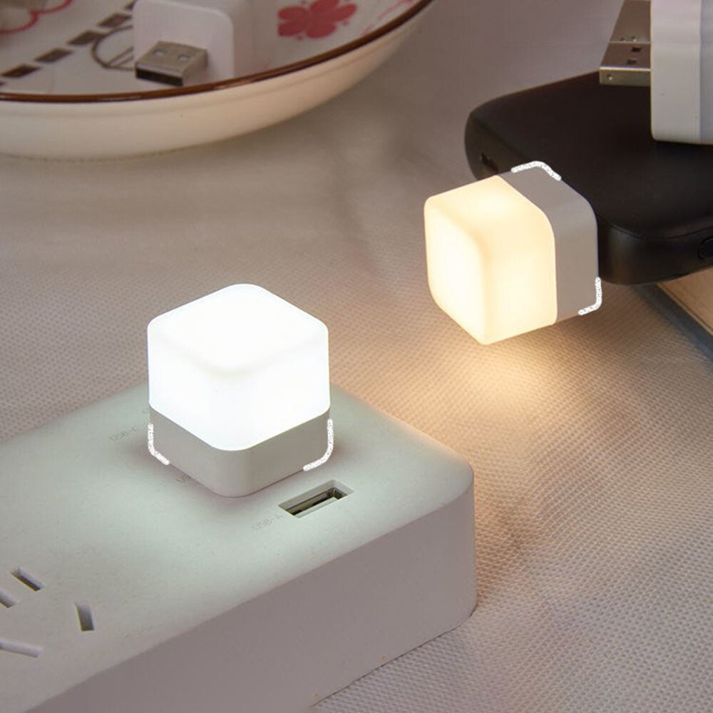 1pc Usb Plug Lamp Mini Night Light Computer Mobile Power Charging