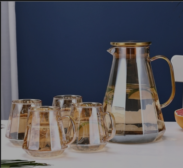 Glass Decanter Kettle And Cups Set Home Large-capacity Heat-resistant