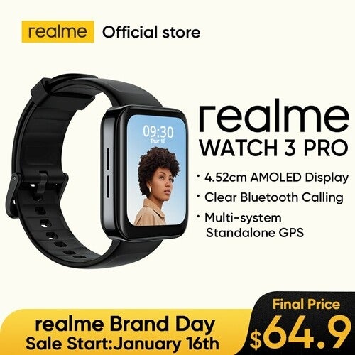realme watch 3 Pro Smart Watch 1.78"AMOLED Display Clear Bluetooth