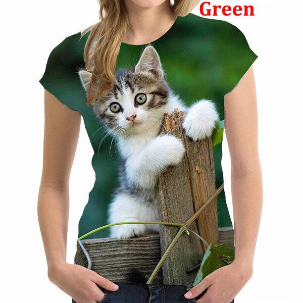 BIANYILONG brand summer T-shirt creative animal cute ferret 3D printing men's and women's tops O-neck loose short-sleeved tops