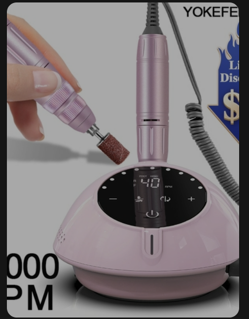 40000rpm Nail Drill Machine With Hd Display Manicure Machine New