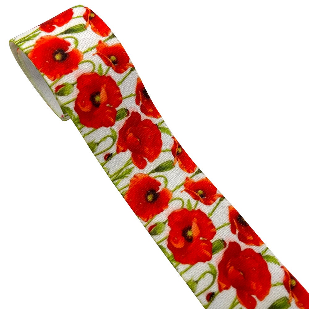 1 Meter/Lot 25MM 38MM Daisy Rose Flowers Print Elastic Strap Stripe
