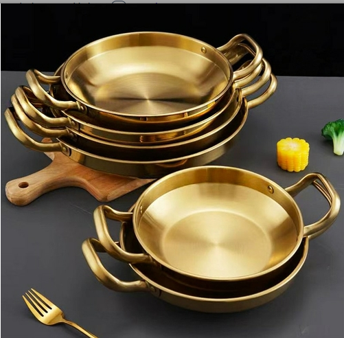 Stainless Steel Seafood Rice Pot Home Cooking Paella Pan Picnic SnackStainless Steel Seafood Rice Pot Home Cooking Paella Pan Picnic Snack