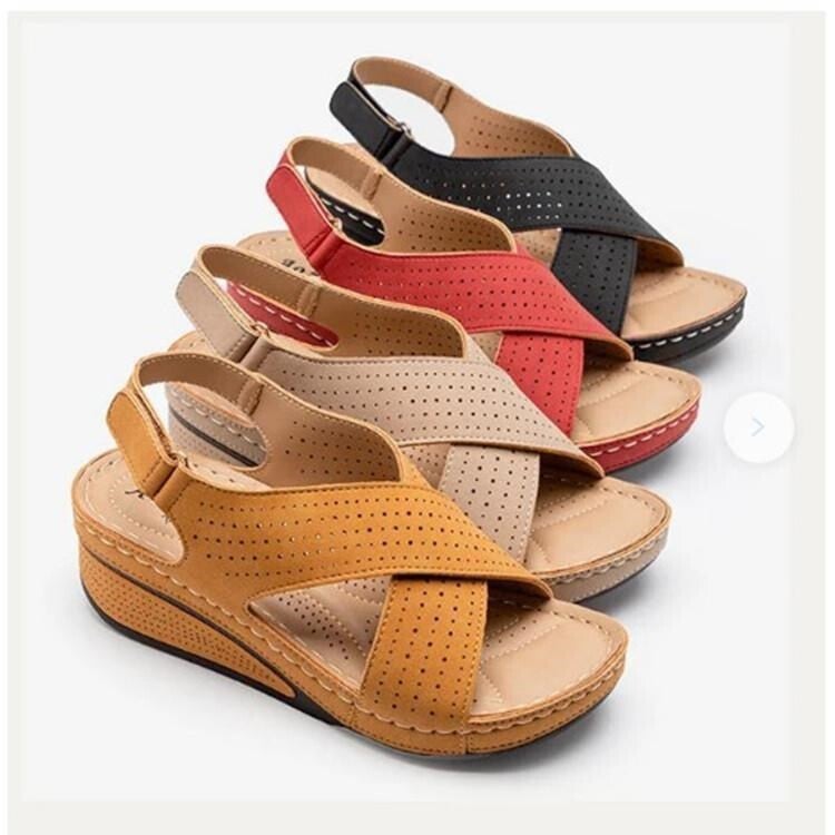 Women Shose Summer 2022 Casual Leather Sandals 2 Retro Sandalis Women