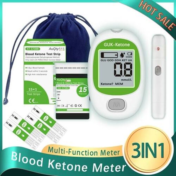 ACCHINGE Blood Ketone Meter With Ketone Test Strip Lancets Ketone Monitor