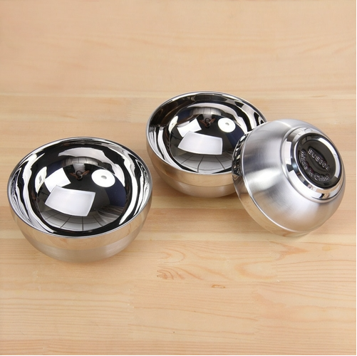 Bowl Instant Noodles | Double Layer Bowl Stainless Size: 12cm