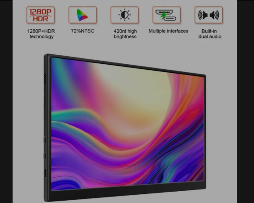 16 Inch Touch Panel Portable Monitor 1920*1080 IPS FHD Dual Speaker