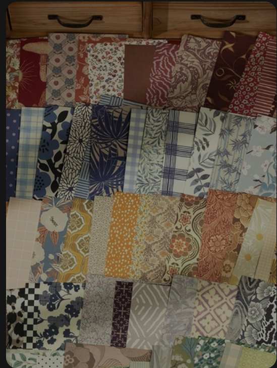 60Pcs Cloth Texture Pattern Material Paper Journal Planner