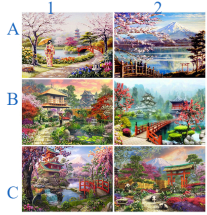 MomoArt 5D Diamond Embroidery Landscape House Mosaic Sale Japanese