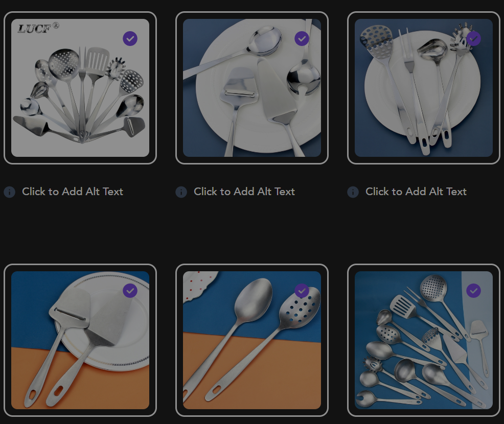 LUCF Stainless Steel Powerful Kitchenware Ladle/Rice 26 pieces