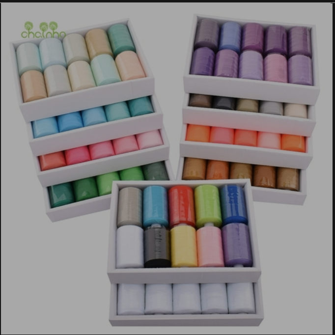 10 Spools/Lot, Multi Color Polyester Thread For Sewing & Quilting,High