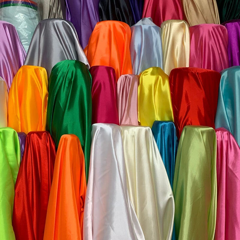 100*150cm Imitation Silk Satin Fabric Lining Silk Satin Clothing