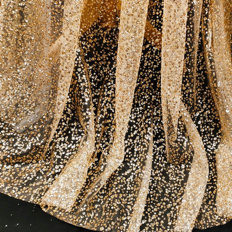 Glitter Tulle Fabric Wedding Dress | Tulle Fabric Sequins | Glitter